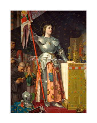 アングル シャルル7世の戴冠式のジャンヌ・ダルク 1851-54