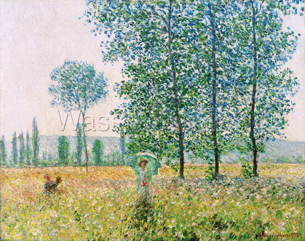 モネ春の果樹園複製直筆タッチ